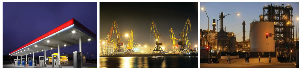 Applications-Gas-Station-Lighting、Power-station-and-Industrial-site.